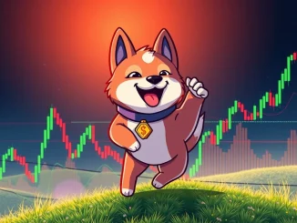 A chart showing the Floki price experiencing a significant FLOKI rebound, with indicators suggesting ongoing technical analysis.