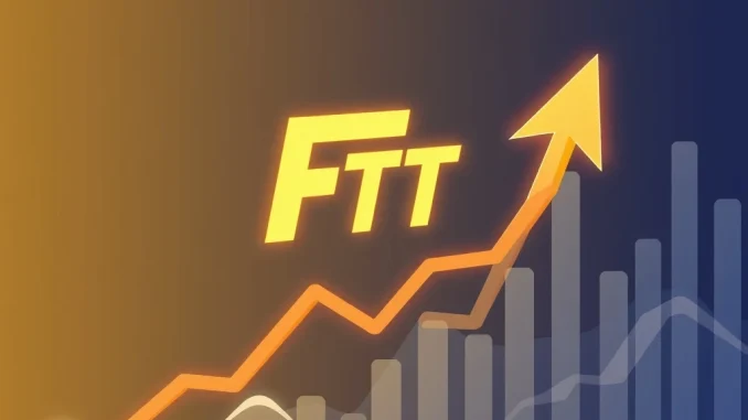 FTT token surges amid regulatory clarity with a steep price increase graph