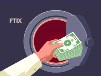 A visual representation of funds being released from a reserve, symbolizing the unlocking of cash for FTX creditors.