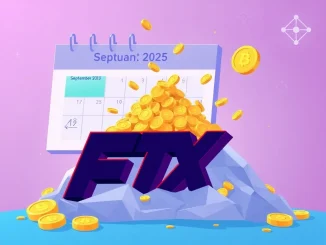 An illustration representing FTX creditors receiving their monumental payout, highlighting the September 2025 distribution date and the recovery from bankruptcy.