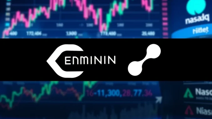 Conceptual image depicting the significant Gemini IPO and its strategic Ripple loan deal, highlighting a pivotal moment for the crypto exchange.