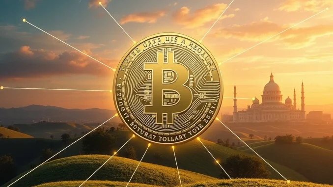 Illustrates the GENIUS Act's transformative effect on US stablecoin regulation, symbolizing a secure and innovative digital financial future.