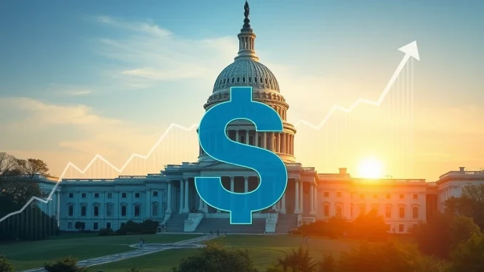 GENIUS Act Unleashes Astounding $4 Billion Stablecoin Market Growth in US A visual representation of the GENIUS Act's impact on US stablecoin regulation, showing a significant market growth.
