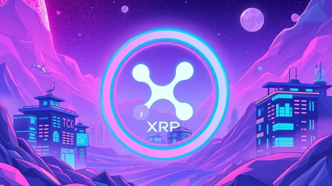 Illustration of Japanese gaming firm Gumi's logo alongside XRP cryptocurrency symbols, signifying a major crypto investment.