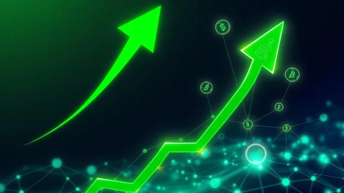 A visual representation of HBAR's phenomenal price surge, reflecting Hedera's successful network upgrades and strategic partnerships.