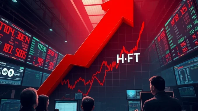 HFT token price crash shown on a dramatic red downward graph