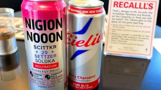 High Noon recall of vodka seltzer mislabeled as Celsius energy drink
