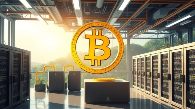 HIVE Digital Technologies' energy-efficient Bitcoin mining facility with renewable power