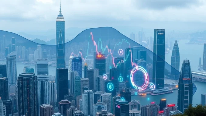 Hong Kong's crypto and fintech landscape with digital financial symbols