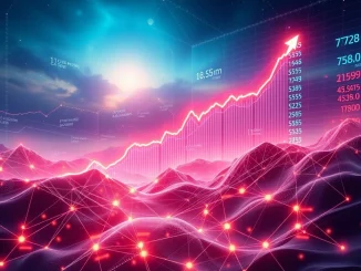 A visual representation of HYPER crypto's explosive price surge, highlighting its growth through DeFi and cross-chain partnerships.