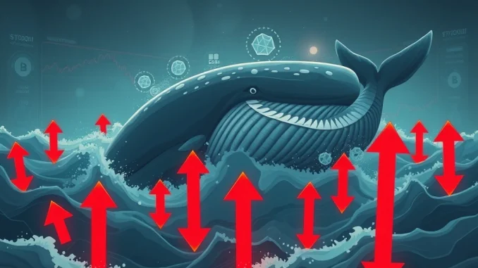 An illustration depicting the devastating crypto whale losses experienced by traders on Hyperliquid.