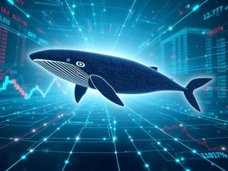 A chart depicting the volatile shift in a Hyperliquid whale's BTC short position, illustrating the move from significant profit to loss.