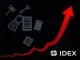 A dramatic crypto chart showing IDEX's precipitous price collapse, illustrating the impact of DeFi regulation and market volatility.