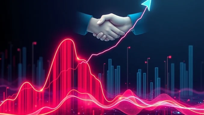 A chart showing a massive IDEX price surge, symbolizing rapid growth and successful institutional adoption in the decentralized finance sector.