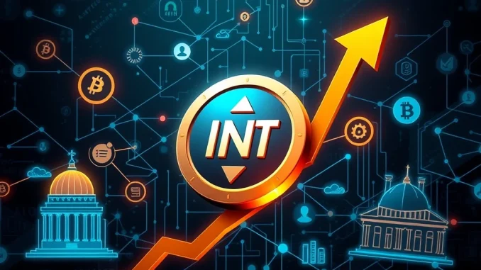 A visual representation of the dramatic INIT price surge, showing an upward trend and growth in the crypto market.