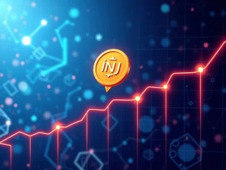 Injective (INJ) cryptocurrency testing key resistance levels on a bullish trend graph