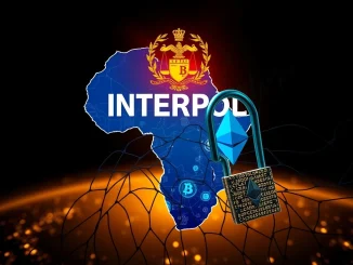 Interpol crypto scam operation in Africa, seizing funds and disrupting cybercrime networks, emphasizing law enforcement action against cryptocurrency crime.