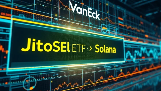 JitoSOL ETF filing with VanEck, representing a significant step for Solana-based crypto ETFs in the financial market.