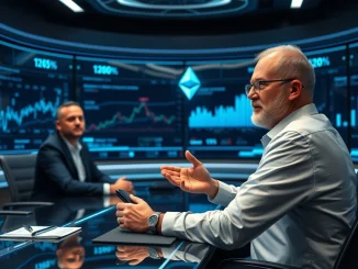 Joseph Lubin discussing Ethereum treasury leverage options for SharpLink Gaming