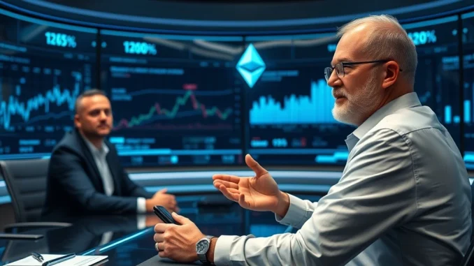 Joseph Lubin discussing Ethereum treasury leverage options for SharpLink Gaming