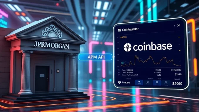 JPMorgan and Coinbase crypto integration via API for seamless digital asset management