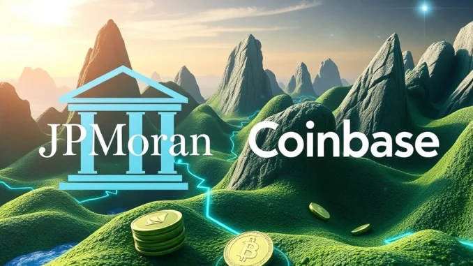 JPMorgan and Coinbase partnership enabling crypto purchases and rewards redemption