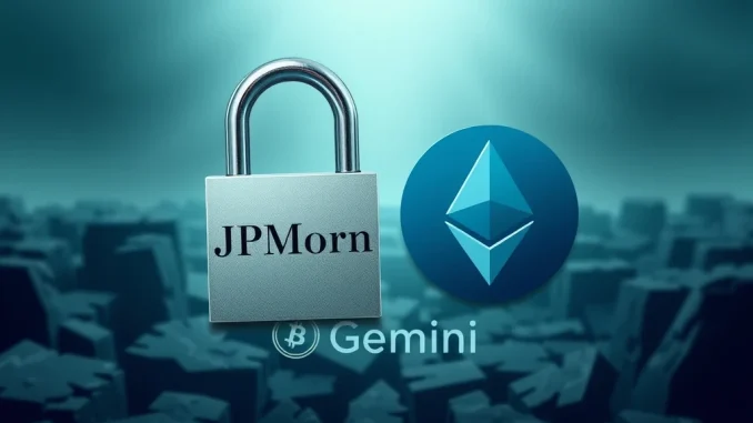 Visualizing the pivotal moment as JPMorgan halts Gemini banking, impacting crypto banking and the future of fiat-crypto gateways.