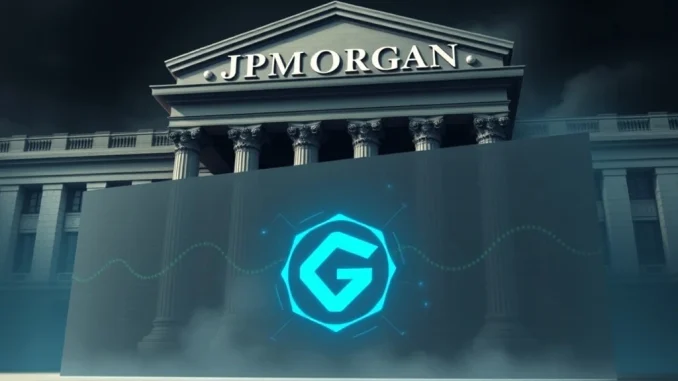 A visual representation of JPMorgan blocking Gemini's access, symbolizing the ongoing JPMorgan Crypto banking dispute.