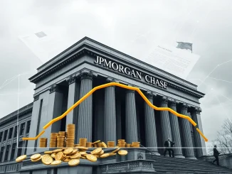 A visual representation of JPMorgan's revised stablecoin forecast, showing a significant reduction in market projections due to regulatory and infrastructure hurdles affecting digital assets.