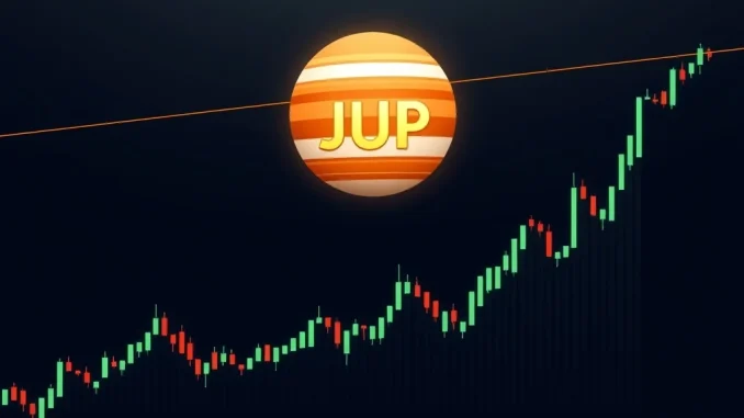Jupiter JUP: Bullish Fractal Signals Explosive 37% Upside Potential Amidst Crypto Correction Jupiter JUP chart showing a bullish fractal pattern amidst a market dip, indicating potential for significant upside and JUP price prediction.