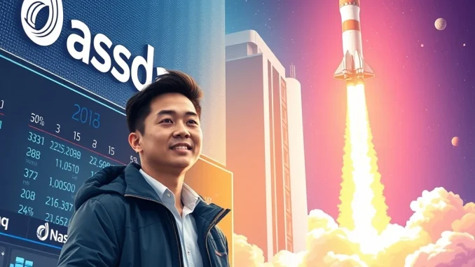 Justin Sun celebrates Tron Nasdaq listing and space flight ambitions