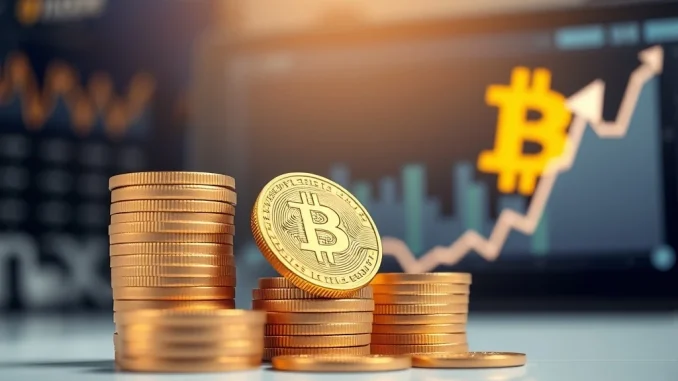 A visual representation of growing K33 Bitcoin holdings, illustrating the Norwegian crypto firm's expanding crypto investment strategy.