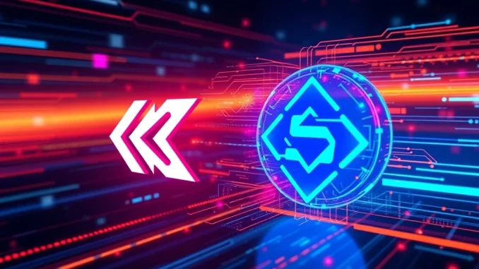 Visualizing Kalshi Solana expansion, showing the prediction market integrating with the high-speed Solana blockchain for enhanced DeFi capabilities.