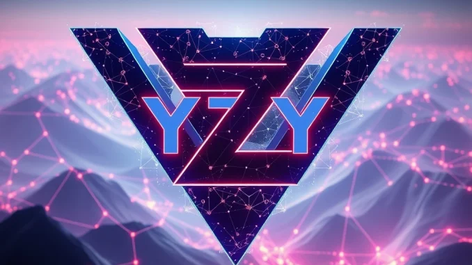 Kanye West Memecoin Unleashes Controversial YZY Token on Solana Kanye West memecoin YZY token symbol on a digital background, representing its launch on the Solana blockchain.