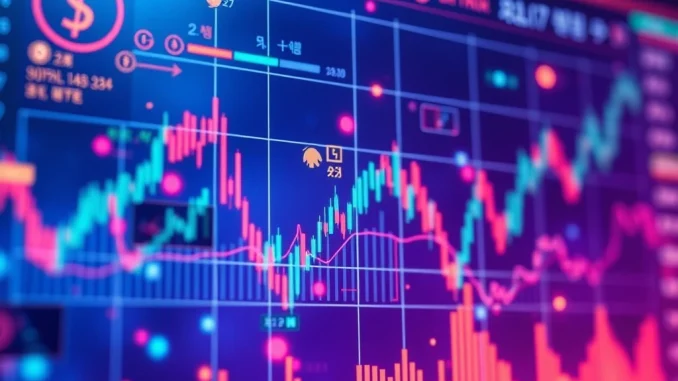 An infographic showing the most searched and mentioned cryptocurrencies within the Korean crypto community, highlighting key market trends and popular tokens.
