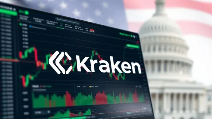 Kraken Derivatives platform interface displaying charts and financial data, symbolizing the launch of US-regulated crypto derivatives trading.