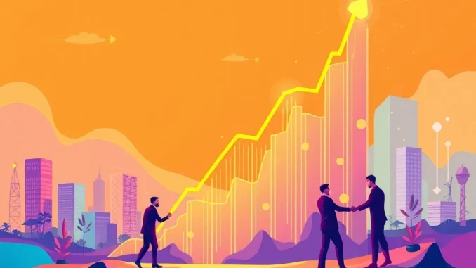 Chart showing the impressive LA crypto price surge, driven by institutional interest and market confidence.