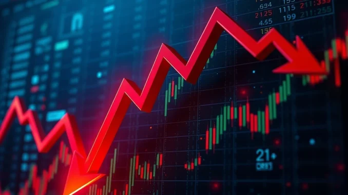 LA cryptocurrency price crash showing extreme market volatility in 2025