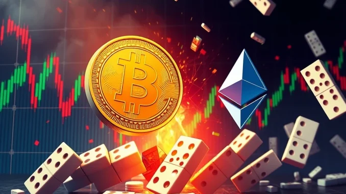 Bitcoin and Ethereum price crash with leveraged liquidations causing market volatility