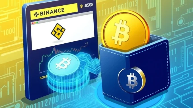 Depiction of a major LINK withdrawal from Binance, highlighting significant crypto wallet activity.