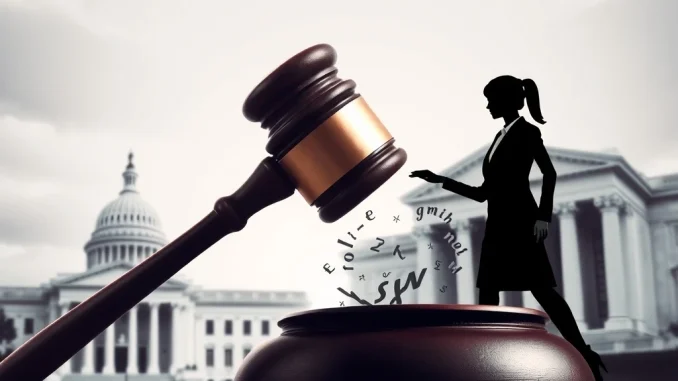 A gavel and legal documents symbolizing the unprecedented Lisa Cook lawsuit against Donald Trump and Jerome Powell.