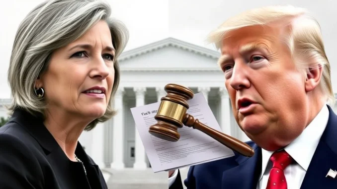 Federal Reserve Governor Lisa Cook and Donald Trump facing a legal challenge over Cook's dismissal, symbolizing the Lisa Cook lawsuit.