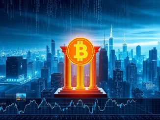 Visualizing Lombard's innovative LBTC token powering the on-chain Bitcoin market, representing significant growth and liquidity.