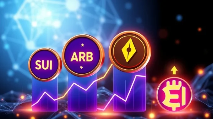 Low-cap cryptos SUI, ARB, HBAR, and SEI showing bullish signals for potential gains