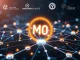 M0 funding for stablecoin infrastructure, showing digital network connections and financial growth, symbolizing a significant crypto investment.