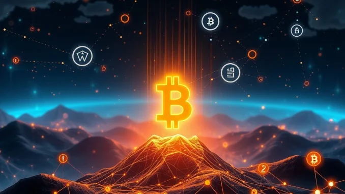 MAGIC cryptocurrency symbol glowing amid blockchain networks, representing rapid growth and strategic partnerships.