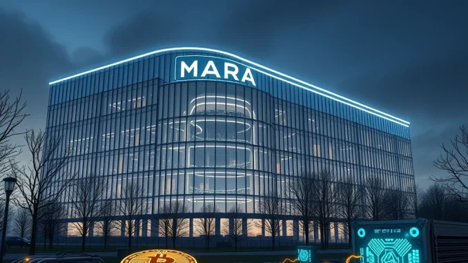 MARA Europe expansion headquarters in Paris, symbolizing Marathon Digital's pioneering Bitcoin mining operations across the continent.