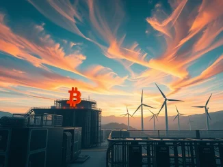 Marathon Digital Holdings' Bitcoin mining facility with renewable energy sources