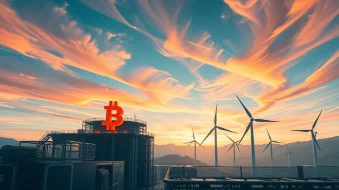 Marathon Digital Holdings' Bitcoin mining facility with renewable energy sources