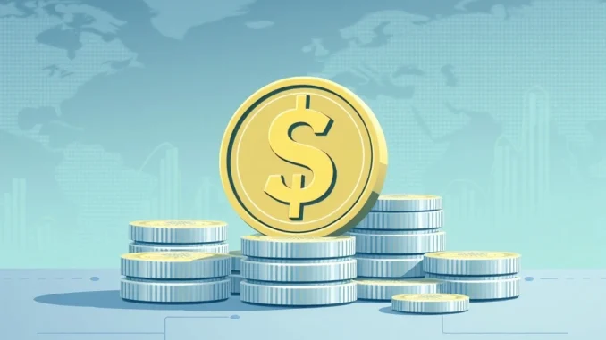 Visualizing the **USDC minted** event, showing a substantial influx of **digital dollar** into the cryptocurrency ecosystem, reflecting market movements.